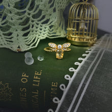 Load image into Gallery viewer, Sweet Citrine Honey Bee Ring