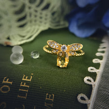 Load image into Gallery viewer, Sweet Citrine Honey Bee Ring