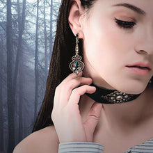 Load image into Gallery viewer, Swirling Emerald Sea Earrings