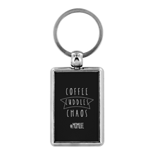 Load image into Gallery viewer, Coffee Cuddles Chaos Keychain