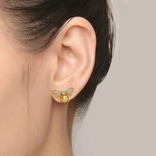 Load image into Gallery viewer, Sweet Citrine Honey Bee Earrings