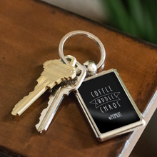 Load image into Gallery viewer, Coffee Cuddles Chaos Keychain
