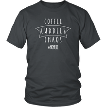 Load image into Gallery viewer, Coffee Cuddles Chaos Shirt