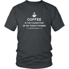 Load image into Gallery viewer, Coffee Is The Foundation Of My Food Pyramid Shirt