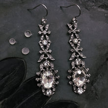 Load image into Gallery viewer, Silver Sparkly Drop Earrings