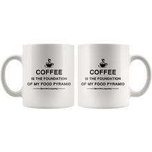 Load image into Gallery viewer, Coffee Is The Foundation Of My Food Pyramid Mug